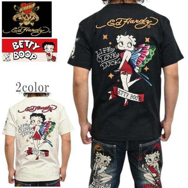 Ed Hardy エドハーディー ベティブープ BED-2504 半袖Ｔシャツ 天竺半袖TEE ベテ...