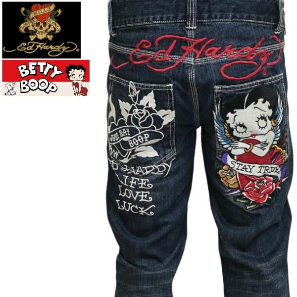 Ed Hardy エドハーディー ベティブープ BED-2506 デニムパンツ ジーンズ ベティちゃ...