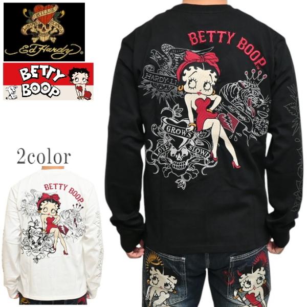 Ed Hardy エドハーディー ベティブープ BED-2507 天竺 長袖Ｔシャツ ロンＴ トップ...