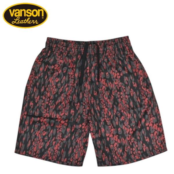 バンソン VANSON NVBS-2501 総柄 ショーツ ハーフパンツ オーバルロゴ バイカー バ...