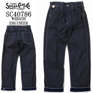 SUGAR CANE シュガーケーン SC40786 ストライプ ウォバッシュ パンツ
