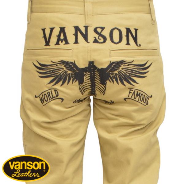 バンソン VANSON SP-B-36 チノパンツ ベージュ色 ワークパンツ フライングボーン バイ...
