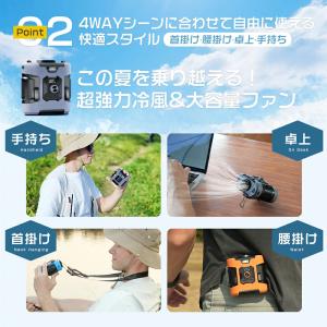 腰掛け扇風機 多機能 12000mAh大容量 ...の詳細画像5