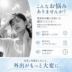 帽子 レディース サンバイザー UVカット つ...の詳細画像1