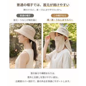 帽子 レディース サンバイザー UVカット つ...の詳細画像4