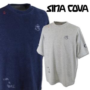 シナコバ SINACOVA メンズ 長袖ボーダー柄クルーネックTシャツ
