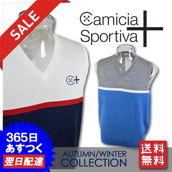 カミーチャスポルティーバ  メンズ ニットベスト(M)(L) ゴルフウェア Camicia Spor...