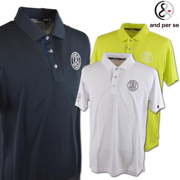 アンパスィ 半袖ポロシャツ ゴルフウェア メンズ アンパシー 春夏用 黒 白 グリーン M L LL...