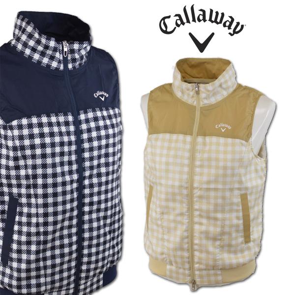 キャロウェイ ウェア ベストブルゾン レディース ゴルフウェア 春夏用 紺 ベージュ S M L c...