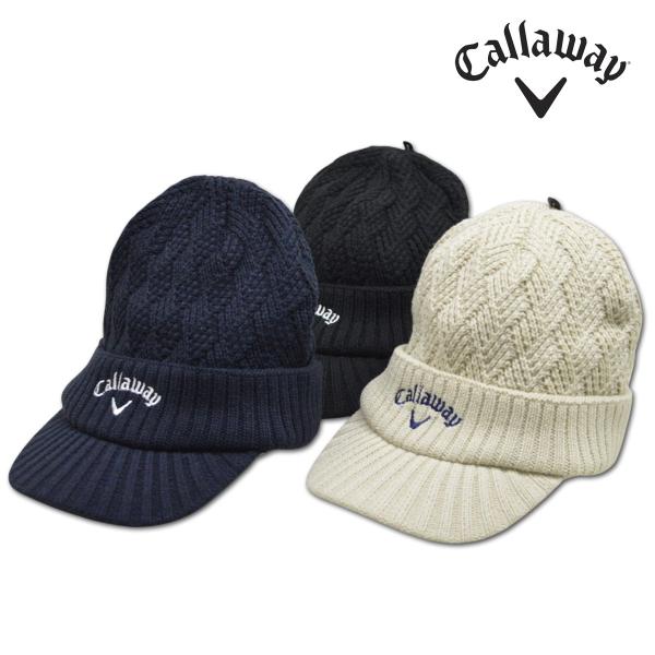 キャロウェイ ニットキャップ ゴルフ ゴルフウェア ダイヤ柄ツバ付きニット callaway メンズ...