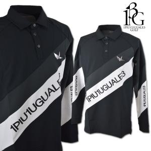 【美品】1PIU1UGUALE3 ポロシャツ ゴルフ ビッグロゴ ストレッチ 5 1PIU1UGUALE3 GOLF ポロシャツ BIG LOGO S/S POLO メンズ