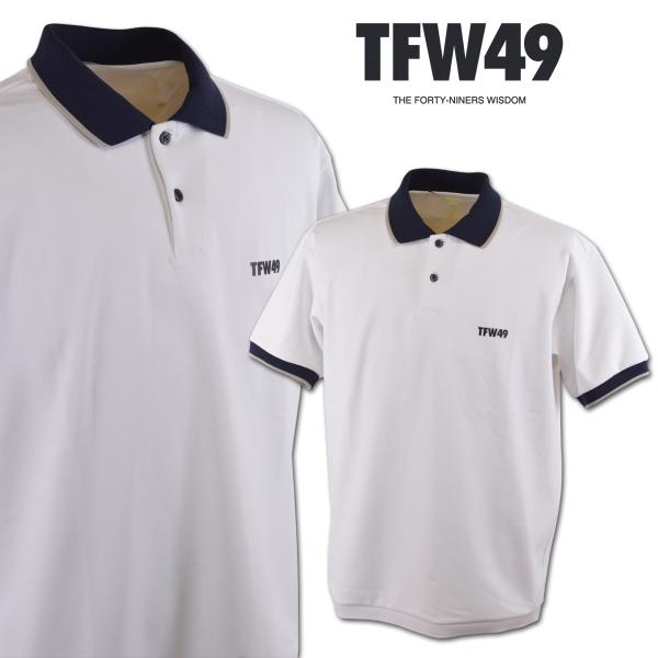 TFW49 半袖ポロシャツ ゴルフ ゴルフウェア メンズ 春夏用 白 M L LL t1026100...