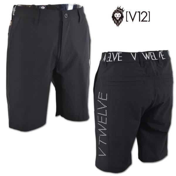 V12 ショートパンツ ゴルフ ゴルフウェア メンズ 春夏用 DOT BR SHORTS 黒 M L...
