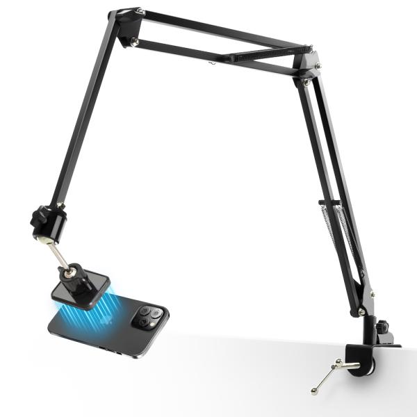 ROUNDS ベッドマグネットスマホアームスタンド 0.1秒で着脱 寝ながらタブレットアームスタンド...