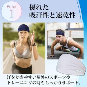 ヘアバンド メンズ レディース 汗止め スポー...の詳細画像4