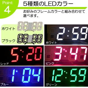 デジタル時計 説明書付き LED 置き型 壁掛...の詳細画像5
