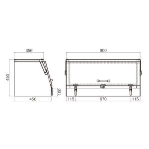 日本ボデーパーツ工業 2750653 HKK-750B ステンレス製工具箱 中間鋼種