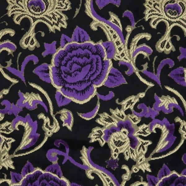 金華山生地 モンブランローズ パープル のり無し 生地 m単位切売り トラック用品 MIYABI 雅...