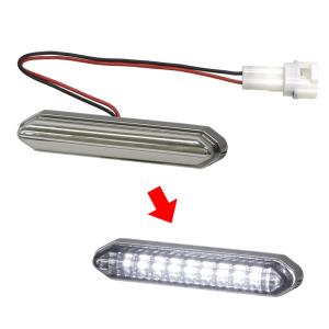 KOITO EG001 LEDエッジイルミ ハーフミラー ホワイト 100mm 12V 24V 単品|5492135|トラック用 フロントグリル LED デイライト コイト 小糸 KOITO|トラック用品｜route2yss