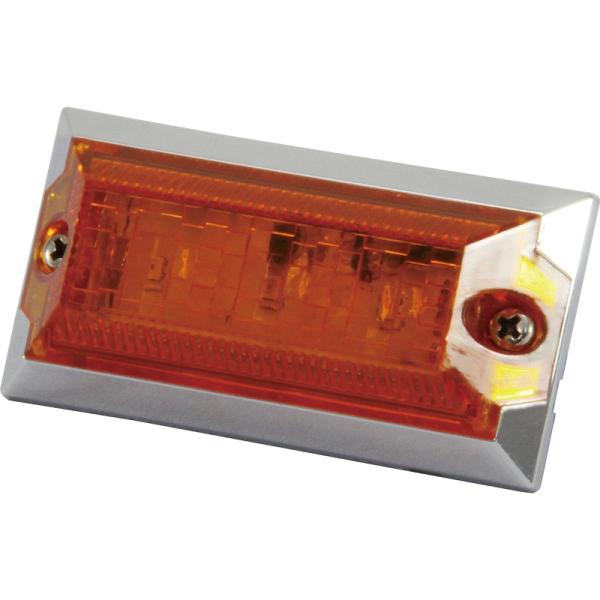 LED3ハイパワーミニフラットマーカーランプ NEO 12V/24V共用 アンバー トラック用品 J...