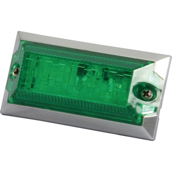 LED3ハイパワーミニフラットマーカーランプ NEO 12V/24V共用 グリーン トラック用品 J...