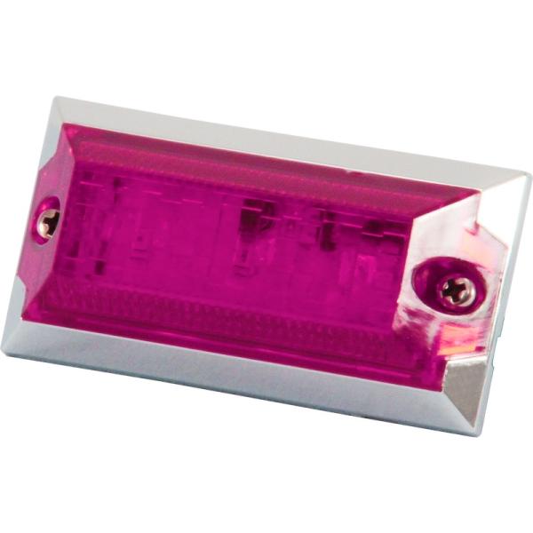 LED3ハイパワーミニフラットマーカーランプ NEO 12V/24V共用 ローズピンク トラック用品...