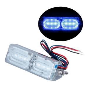 534631 LEDツインストロボマーカー ブルー 12V 24V共用|トラック用品 カー用品 トラック 高輝度 LED ストロボライト フラッシュライト 明るい 点滅 電飾 JET｜route2yss