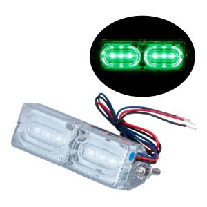 534633 LEDツインストロボマーカー グリーン 12V 24V共用|トラック用品 カー用品 トラック 高輝度 LED ストロボライト フラッシュライト 明るい 点滅 電飾 JET｜route2yss