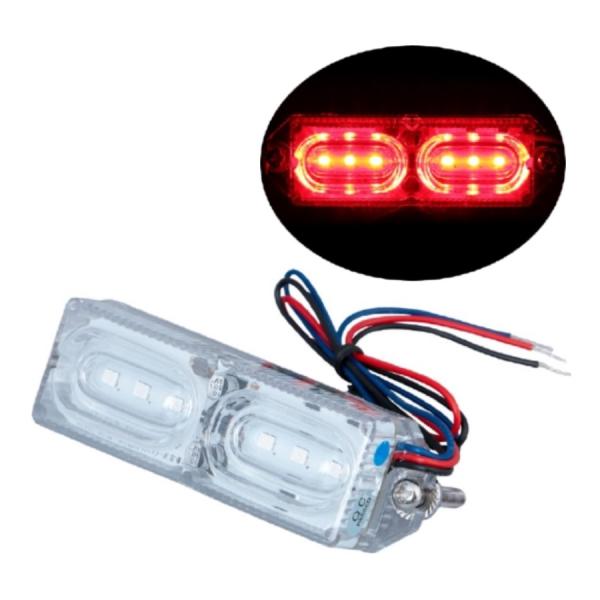 LEDツインストロボマーカー レッド  12V/24V共用 トラック用品 JET ジェットイノウエ ...