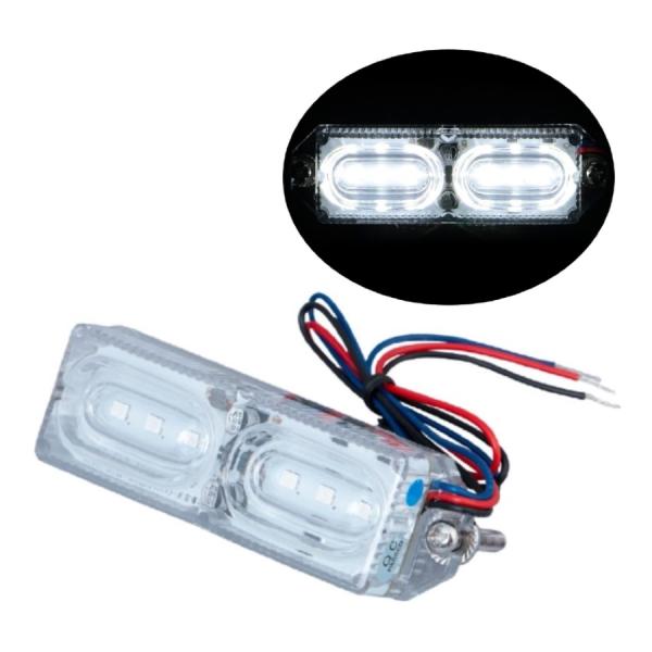 LEDツインストロボマーカー ホワイト  12V/24V共用 トラック用品 JET ジェットイノウエ...