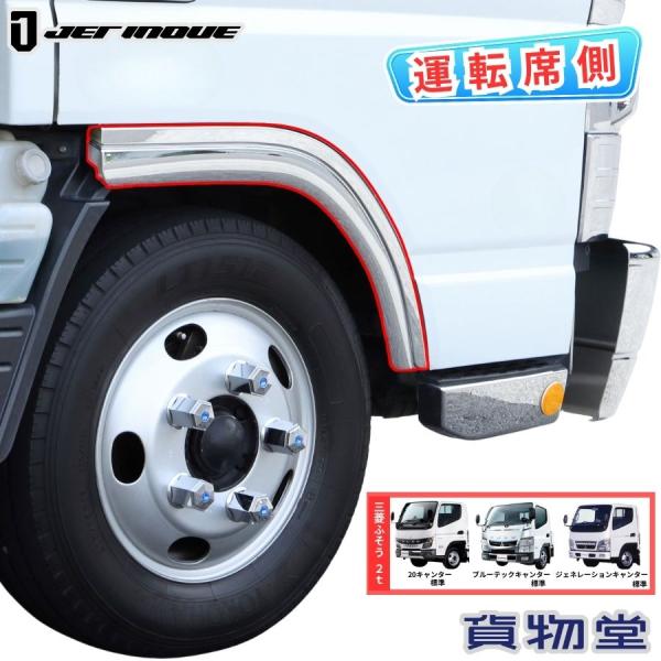 メッキ フロントフェンダー 運転席側 右側 三菱ふそう 20/ブルーテック/ジェネレーションキャンタ...
