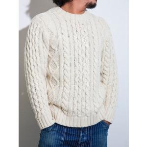 JELADO(ジェラード)〜Crew Neck Cable Knit VANILLA〜｜route66amboy