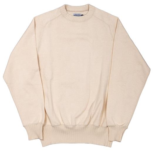 WORKERS(ワーカーズ)〜Cotton Saddle Shoulder Sweater, Whi...