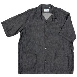 WORKERS(ワーカーズ)〜Open Collar Shirt, 6 oz Black Denim〜｜route66amboy