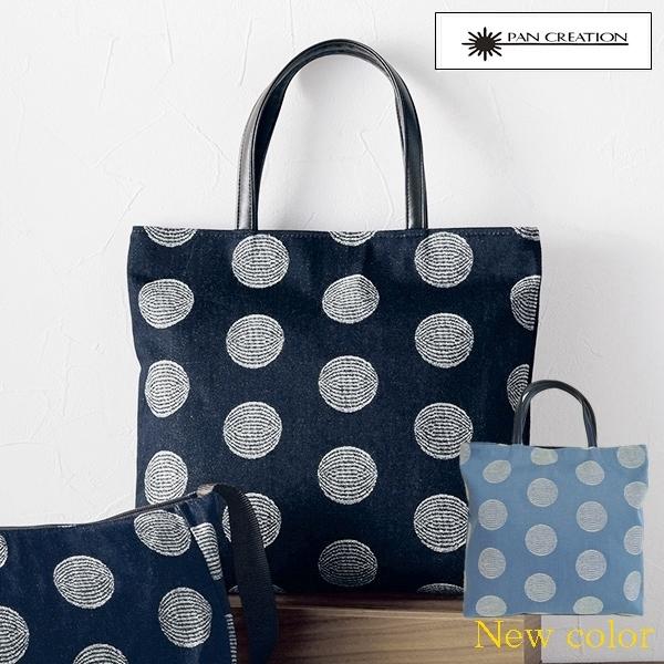 デニムバッグ トートバッグ 手提げバッグ ドット柄 PAN CREATION パン・クリエーション ...