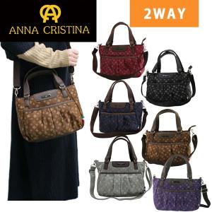 ANNA CRISTINA アンナクリスティーナ ロゴプリント2wayバッグ トートバッグ ショルダーバッグ 手提げ 4A29-00