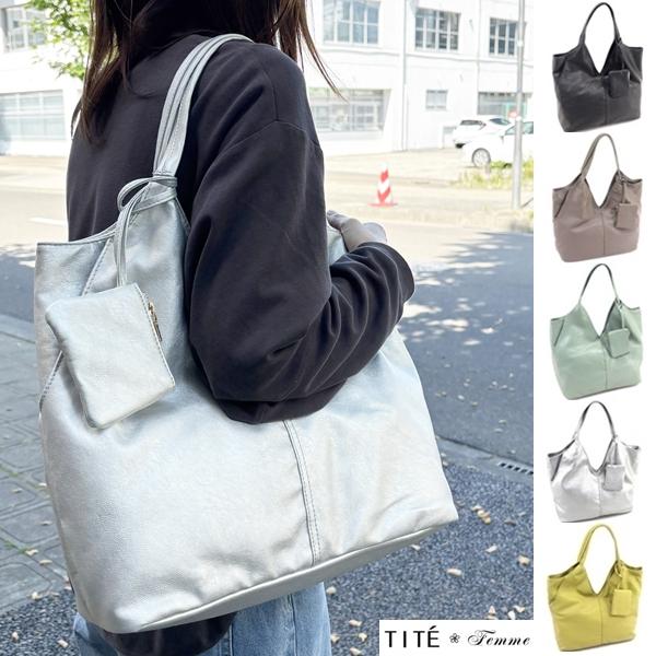 トートバッグ トート 手提げ A4 合成皮革 レディース TITE FEMME ティテ イージーショ...
