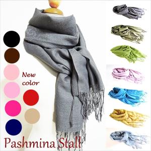 ストール チェック柄 パシュミナ シルク シルクウール パシュミナ