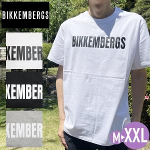 BIKKEMBERGS Tシャツ メンズ 半袖 T-shirts ロゴTシャツ シンプル ビッケンバーグ ホワイト ブラック グレー 綿100％｜rovel