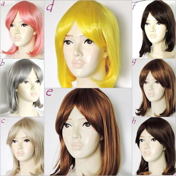 フルウィッグ ミディアム ショート ハロウィン 仮装