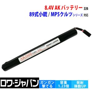 東京マルイ対応 AK バッテリー 互換 8.4V ニッケル水素 大容量 1600mAh No.166 AK47 HC AK47S H&K MP5K HC 電動ガン用 ロワジャパン｜rowa