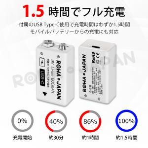 【ロワジャパン】 USB-C 9V 充電池 2...の詳細画像3