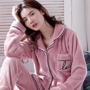 パジャマレディース冬ルームウェア可愛いルームウエア上下セットもこもこパジャマレディース長袖ボアフリースパジャマ前開き部屋着保温暖かい