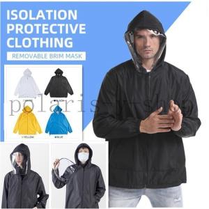 フェイスシールド付き防護服保護服フェイスガ�