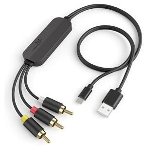 Lighnting to RCA 変換ケーブル i-phone 3RCA/AV変換ケーブル