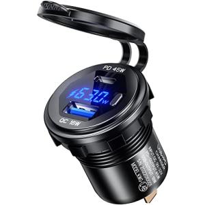 Kaedear(カエディア) バイク USB 電源 急速 充電 デュアル