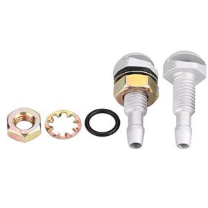 2ピース フロントガラスウォッシャーノズル Keensoユニバーサルカーオートウインドシールドワイパースプレージェットノズル交換キット アルミ合