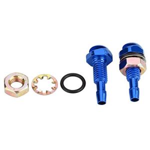 2枚セット フロントガラスウォッシャーノズル ユニバーサルカーオートウインドシールドワイパースプレージェットノズル交換キット アルミ合金(ブルー