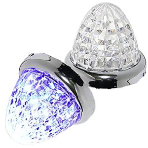 24V LED マーカーランプ サイドマーカー メッキリング トラック用品 2個セット