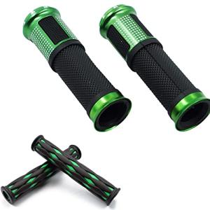 グリッピーグリップ バイク汎用 グリップ ハンドル径φ22.2用 129mm 2層構造 エンド貫通 ハンドグリップ 左右セット